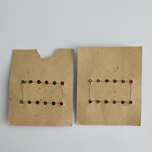 Vintage Christmas Bells Japan Multicolored On Cards Quantity 24 Total Bells - Picture 4 of 4